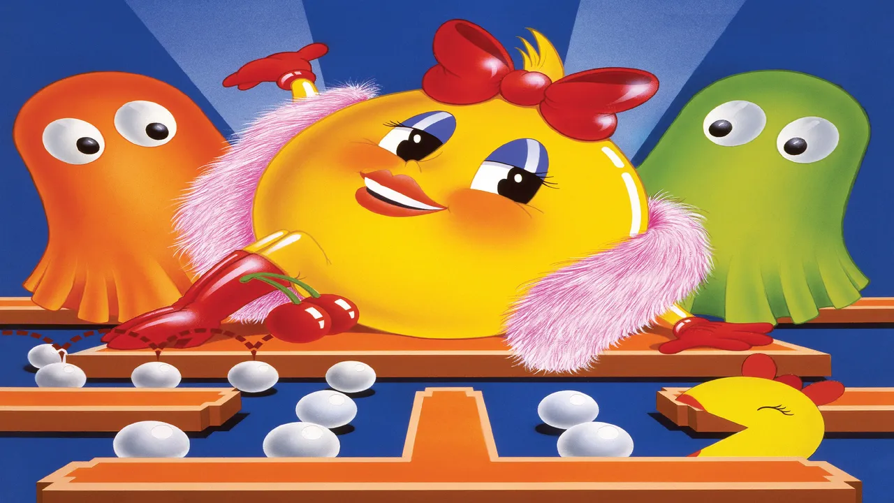 Backdrop artwork for Ms. Pac-Man