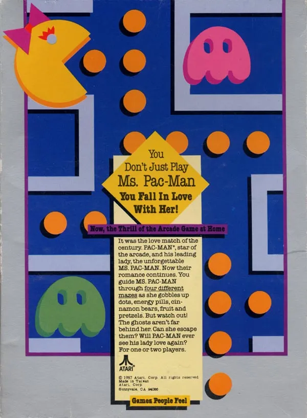 Ms. Pac-Man box back