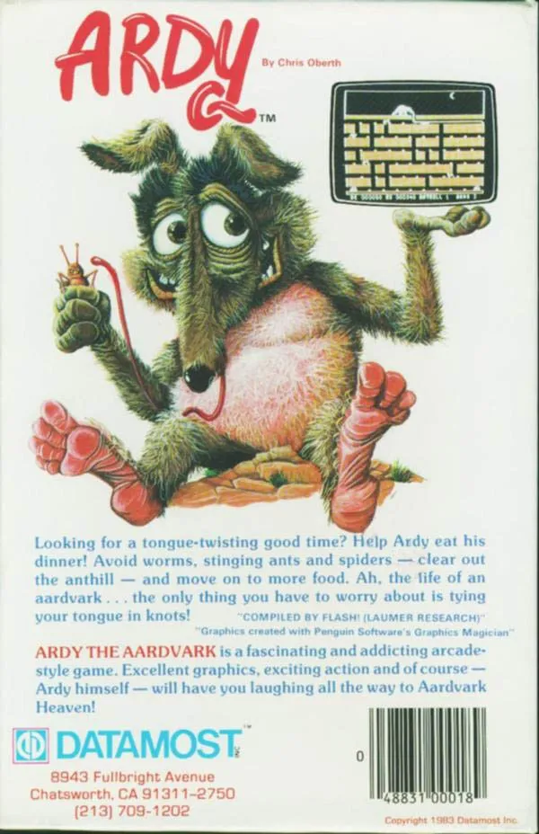 Ardy the Aardvark box back