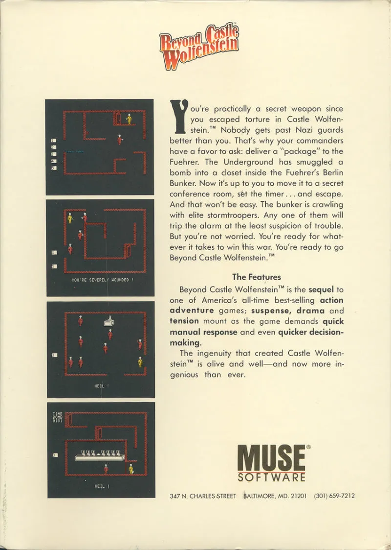 Beyond Castle Wolfenstein box back