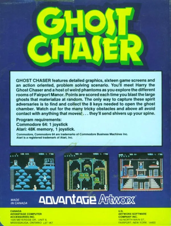 Ghost Chaser box back