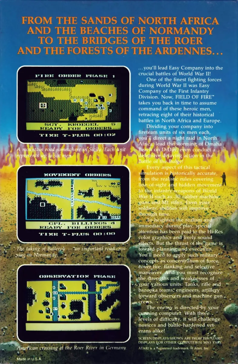 Field of Fire box back