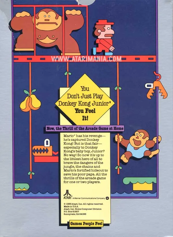 Donkey Kong Junior box back
