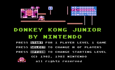 Backdrop artwork for Donkey Kong Junior