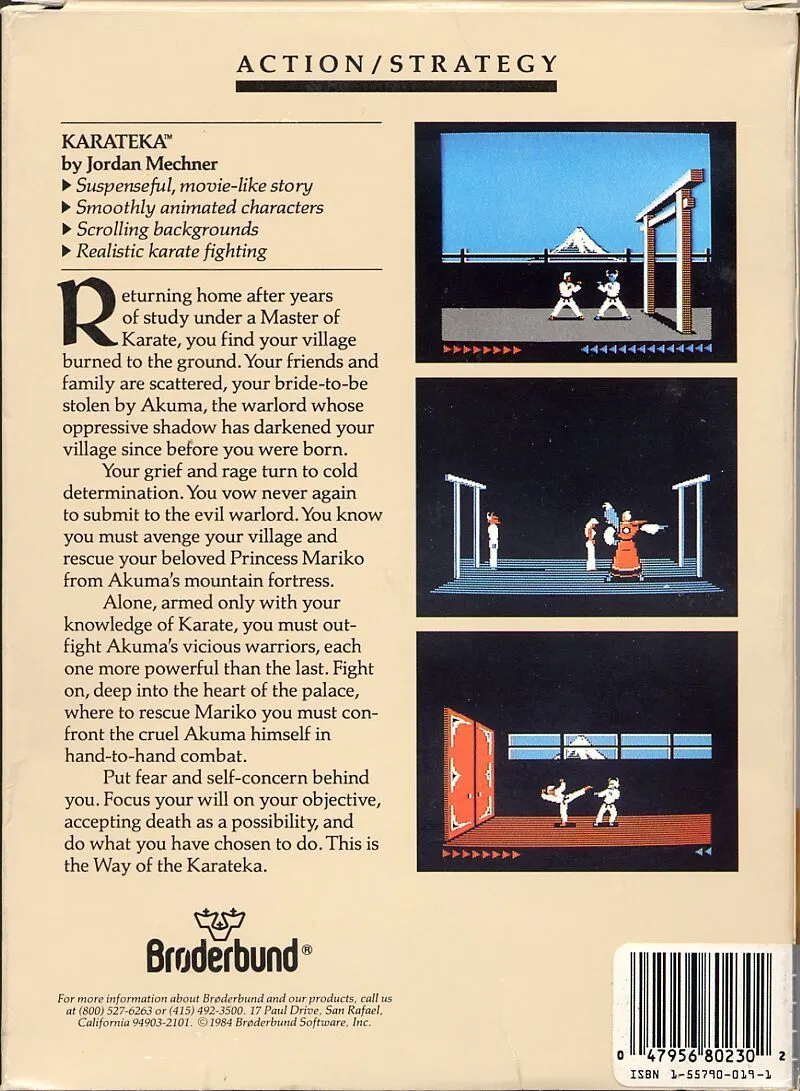Karateka box back