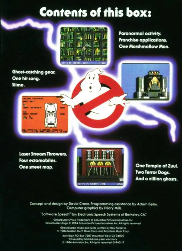 Ghostbusters box back