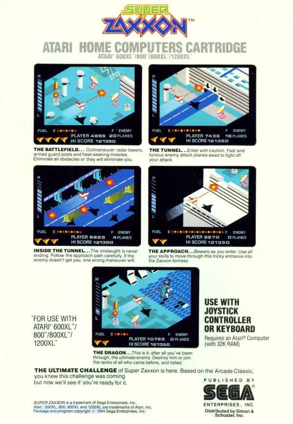 Super Zaxxon box back