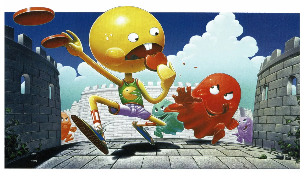 Backdrop artwork for Super Pac-Man