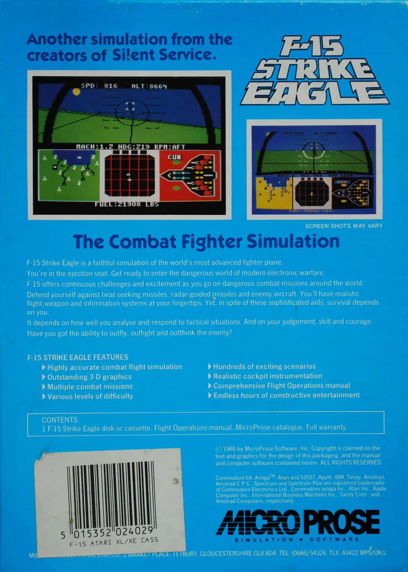F-15 Strike Eagle box back