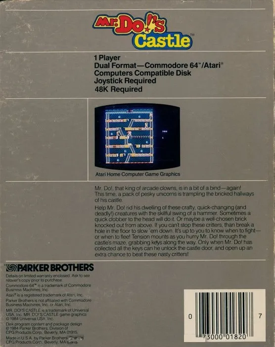 Mr Do!'s Castle box back