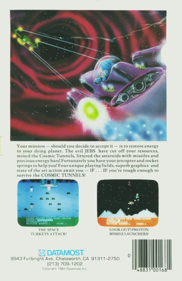 Cosmic Tunnels box back