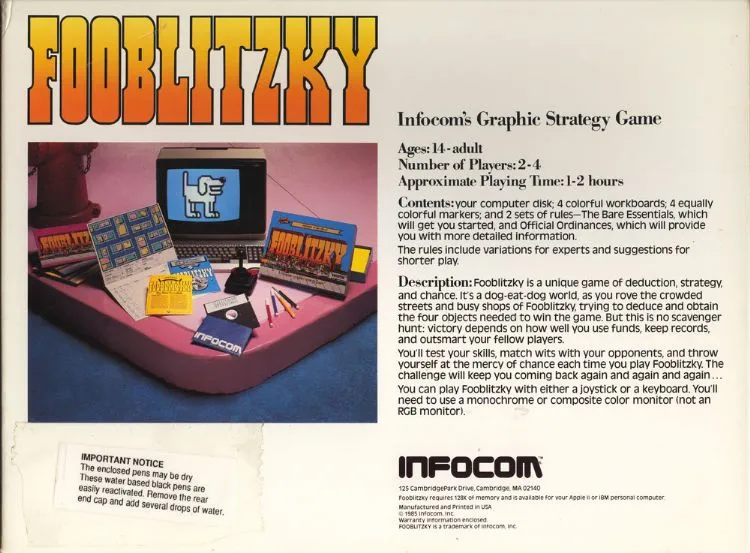 Fooblitzky box back