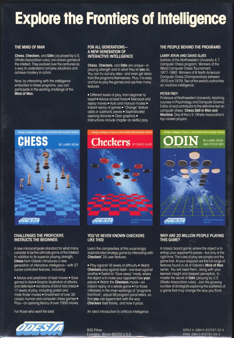 Checkers: Version 2.1 box back