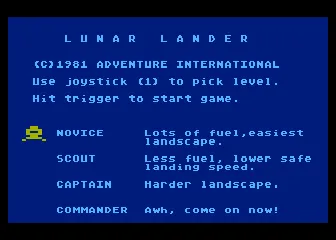 Backdrop artwork for Lunar Lander