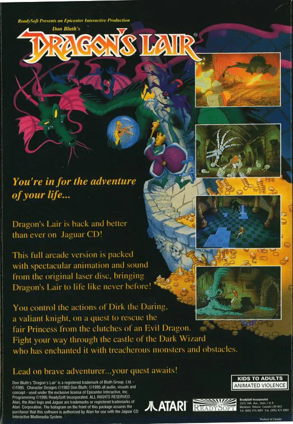 Dragon's Lair box back