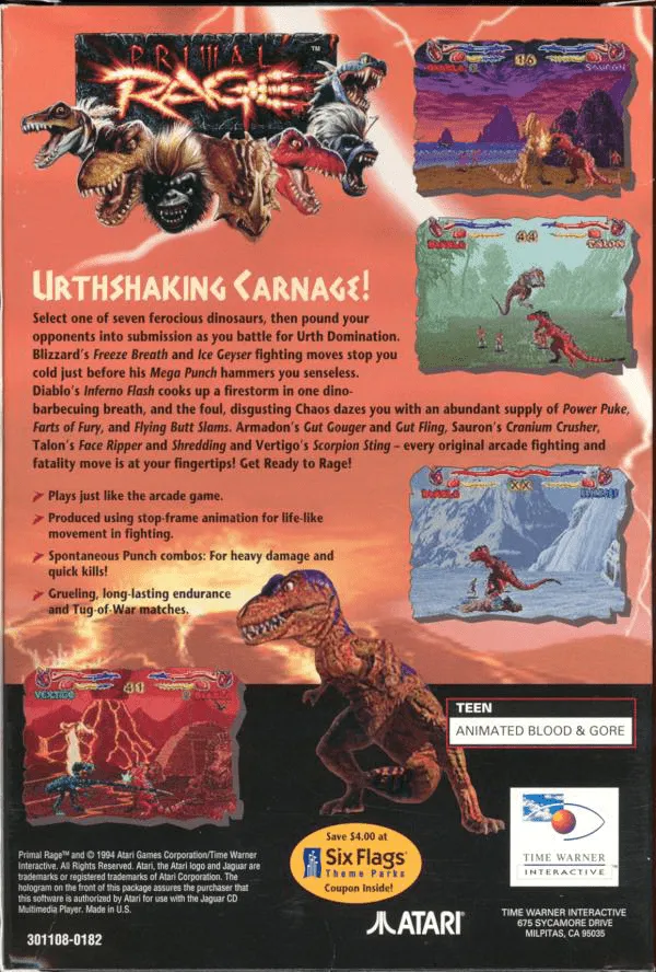 Primal Rage box back
