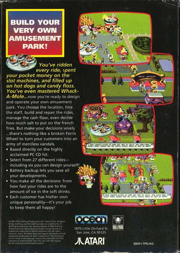 Theme Park box back