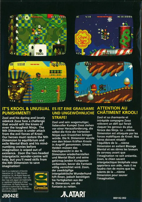 Zool 2 box back