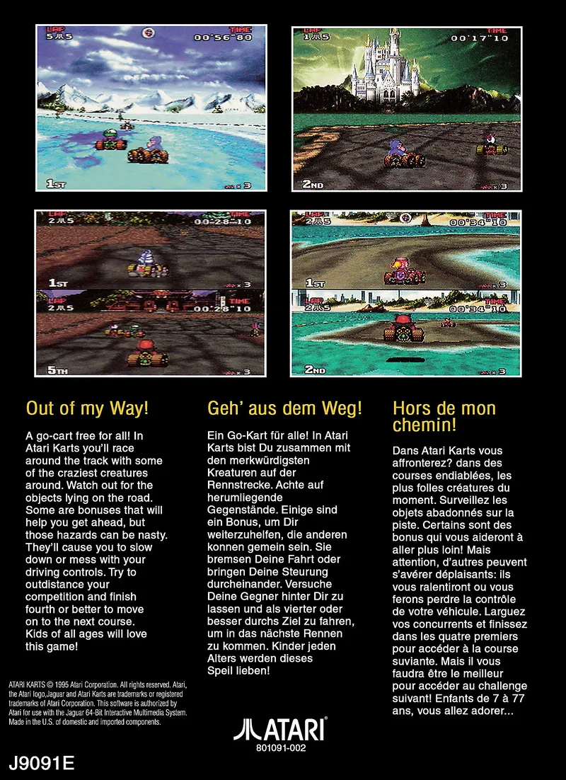 Atari Karts box back