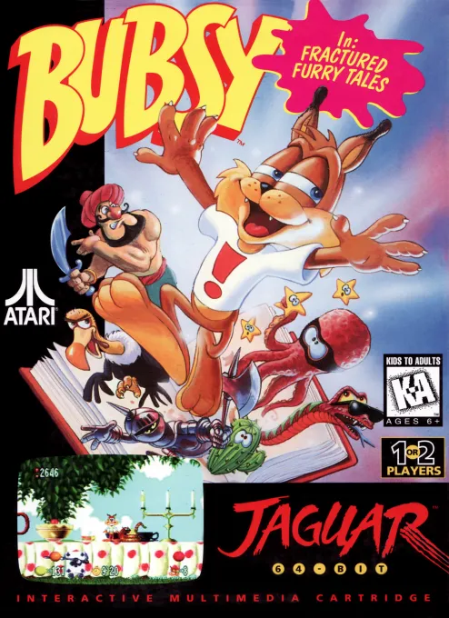 Bubsy in Fractured Furry Tales box art