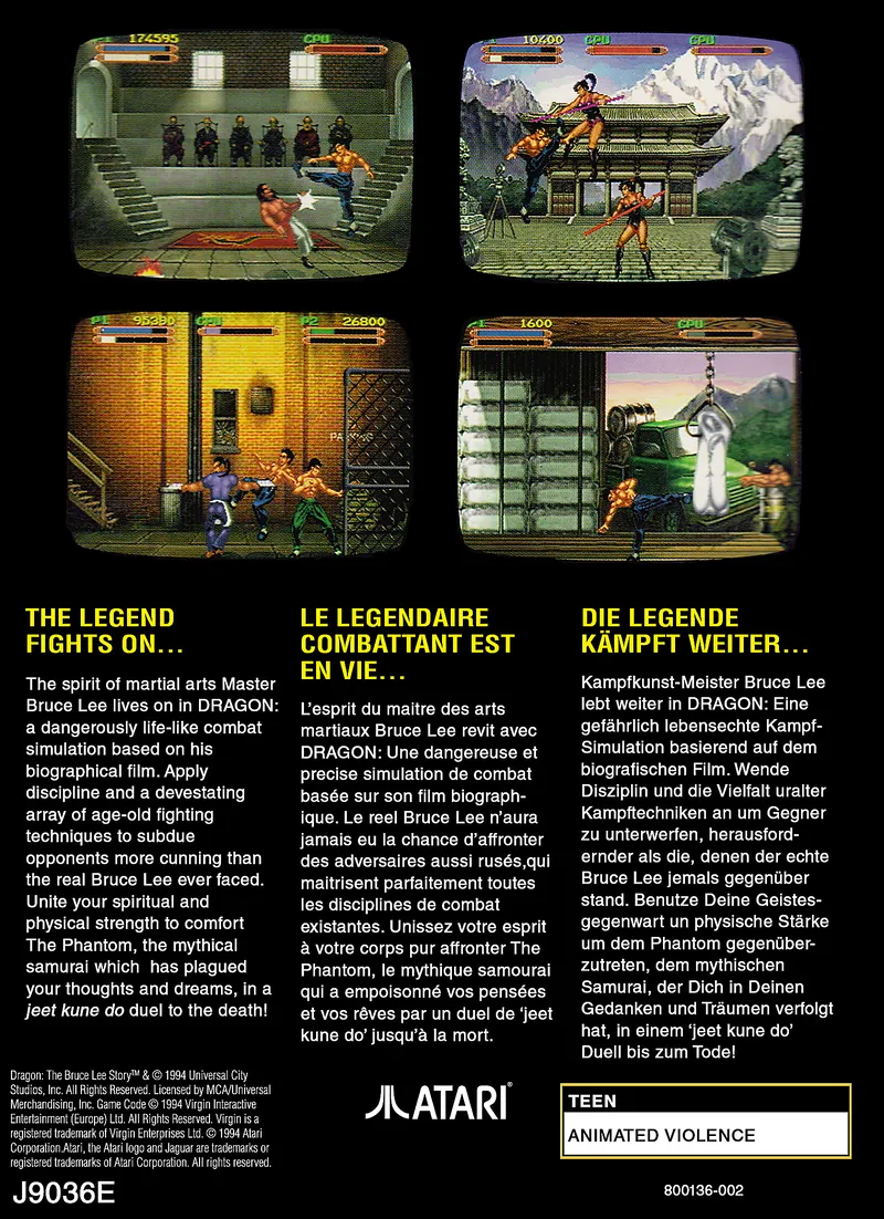 Dragon: The Bruce Lee Story box back