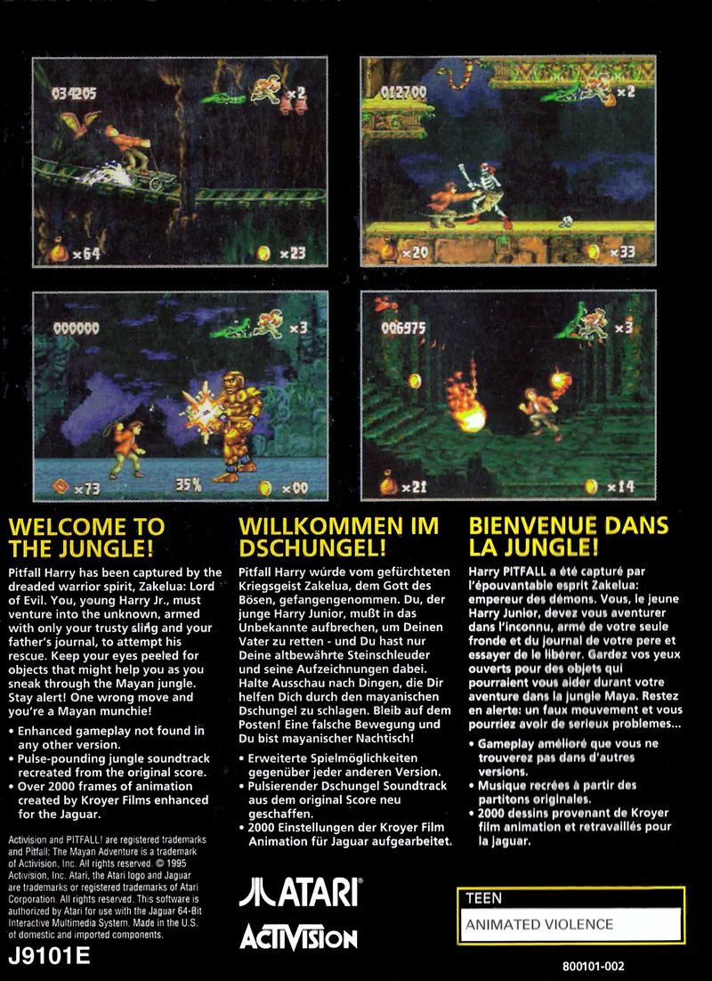 Pitfall: The Mayan Adventure box back