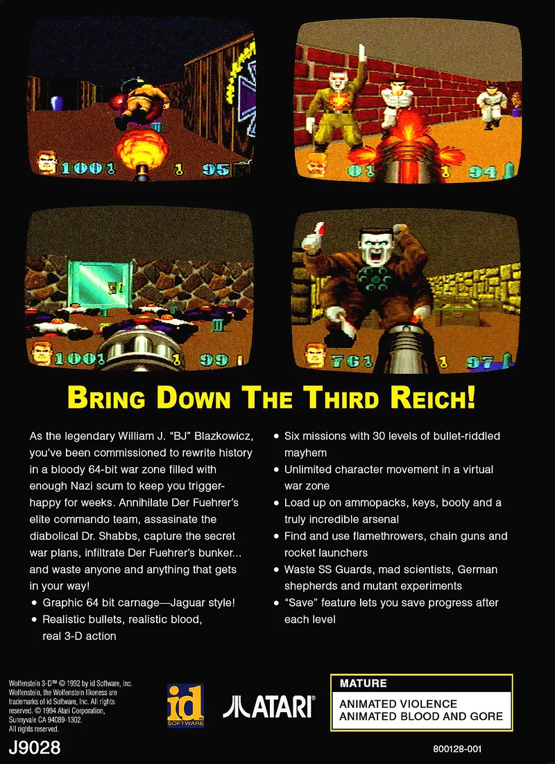Wolfenstein 3D box back