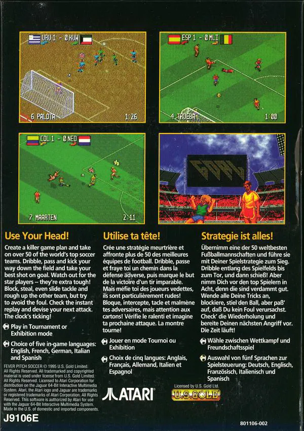 Fever Pitch Soccer box back