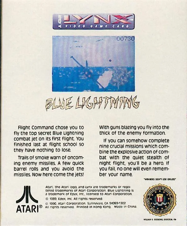 Blue Lightning box back
