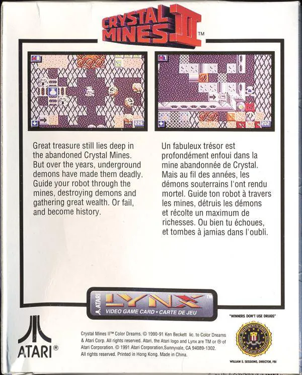 Crystal Mines II box back