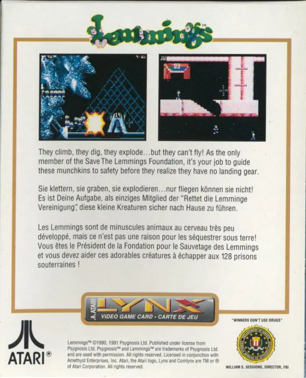 Lemmings box back