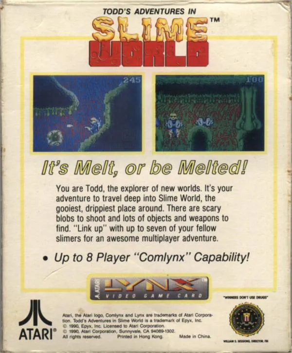 Todd's Adventures in Slime World box back