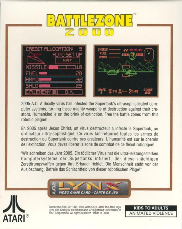 Battlezone 2000 box back
