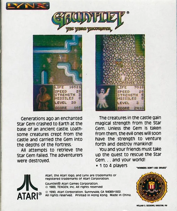 Gauntlet: The Third Encounter box back