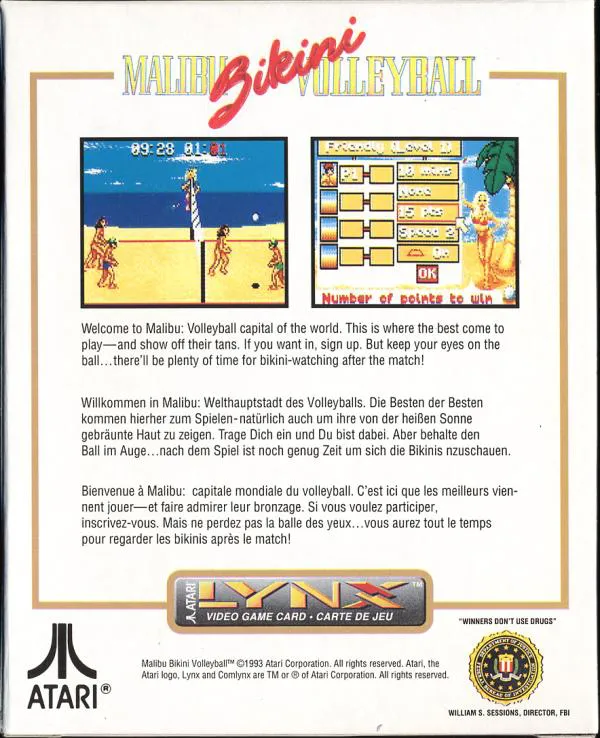 Malibu Bikini Volleyball box back