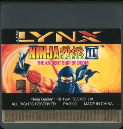 Ninja Gaiden III: The Ancient Ship of Doom cart