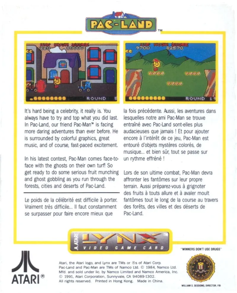 Pac-Land box back