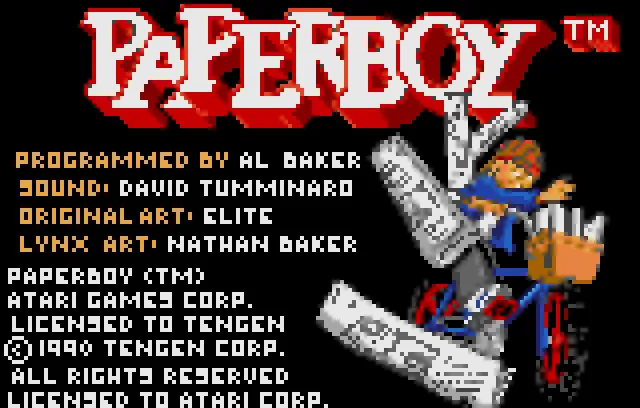 Paperboy screenshot