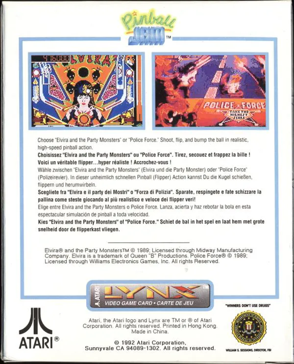 Pinball Jam box back