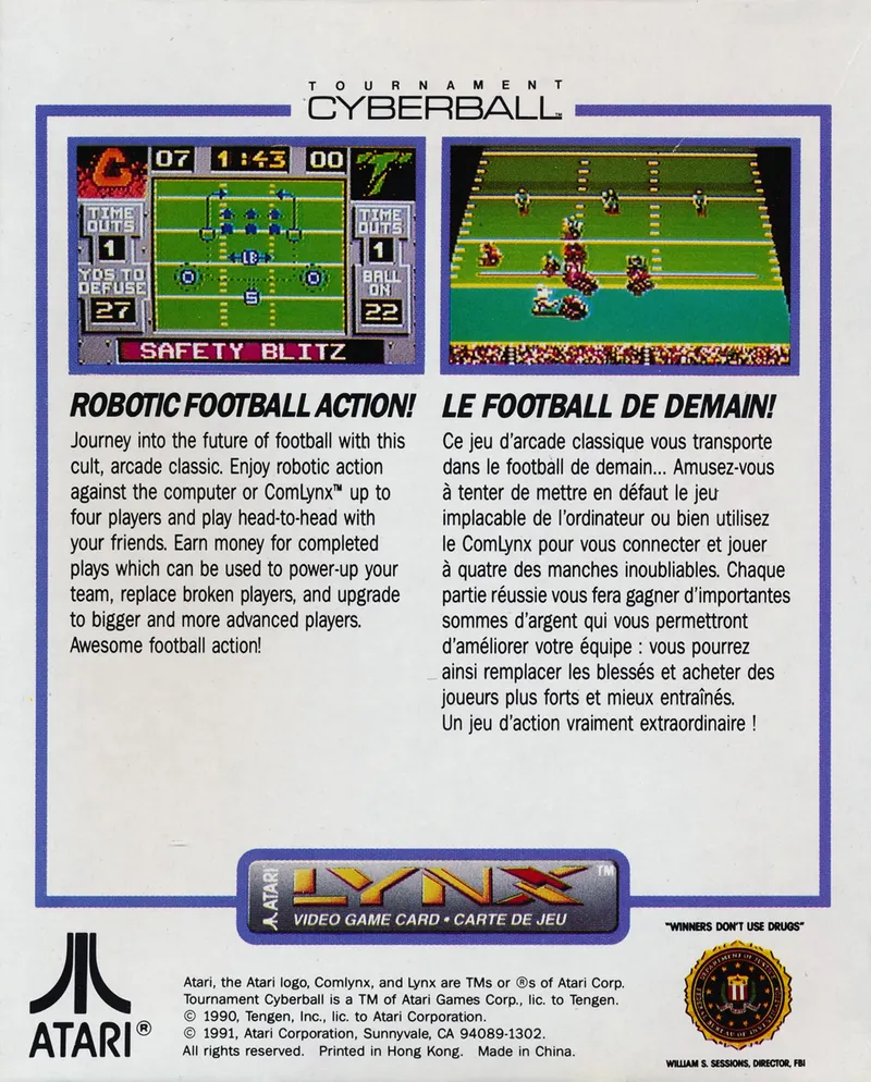 Tournament Cyberball box back