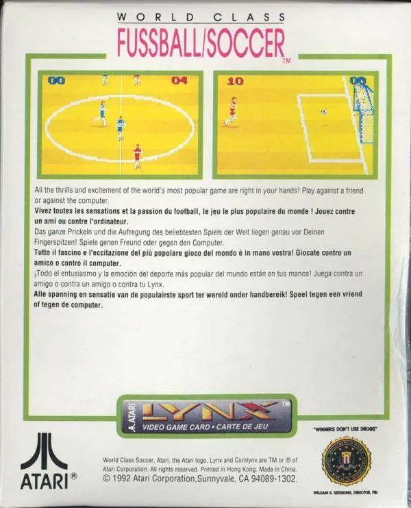 World Class Soccer box back