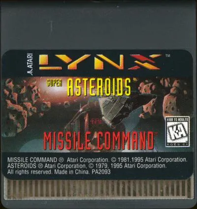 Super Asteroids & Missile Command cart