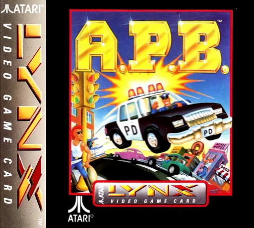A.P.B. cover art for Atari Lynx