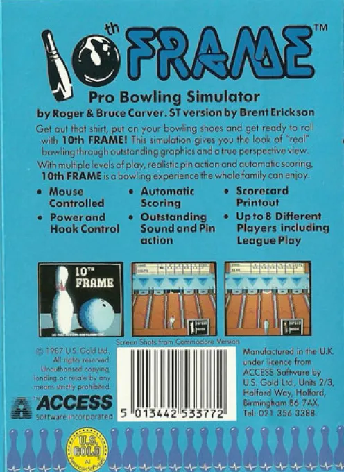 10th Frame box back