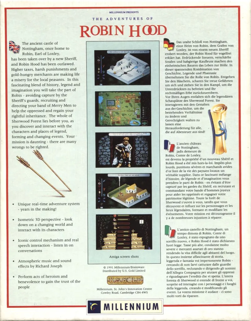 The Adventures of Robin Hood box back