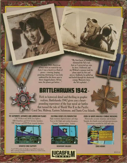 Battlehawks 1942 box back