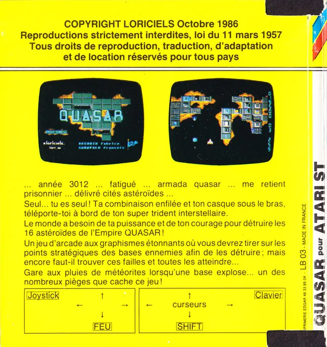 Quasar box back