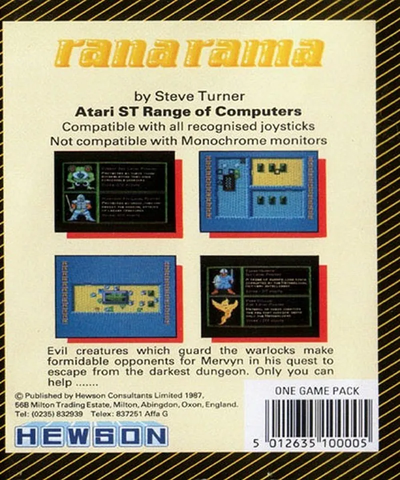 Ranarama box back