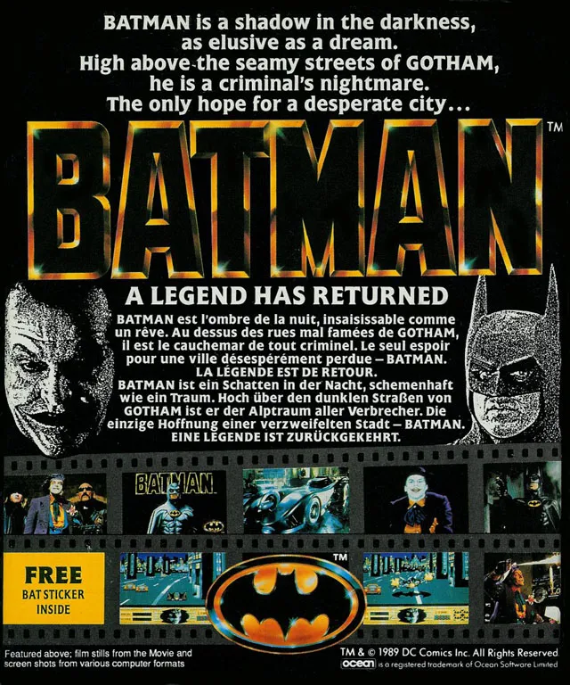 Batman: The Movie box back