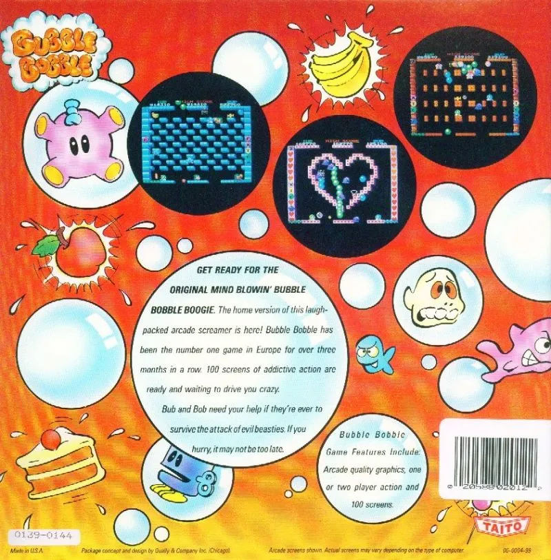Bubble Bobble box back